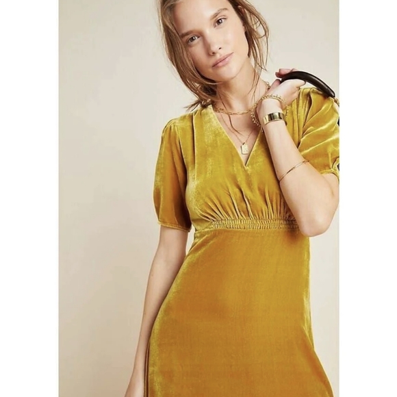 NWT Anthropologie x Katchel Velvet Midi - Picture 3 of 9